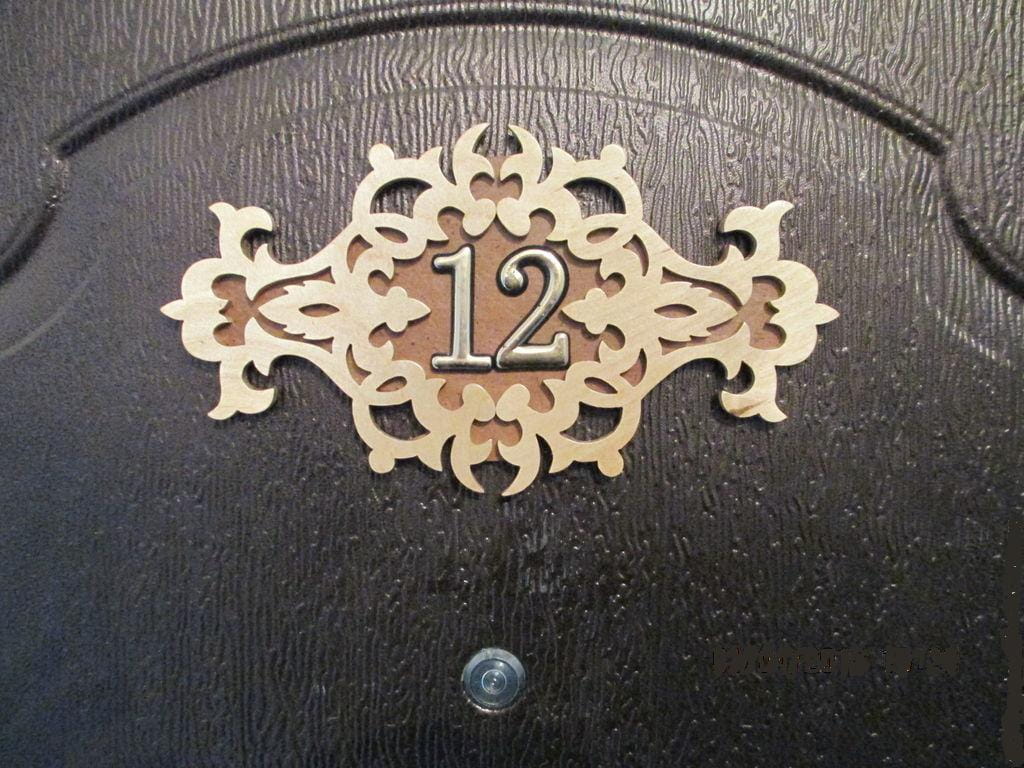 Laser Cut Decorative Room Number Plate