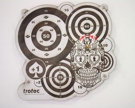 Laser Cut Engraved Cork Dartboard