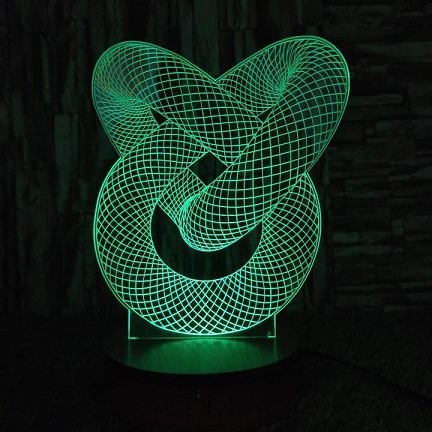 Laser Cut Love Knot 3D Illusion Lamp Acrylic Night Light