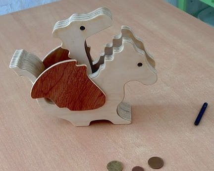 Laser Cut Dragon Piggy Bank