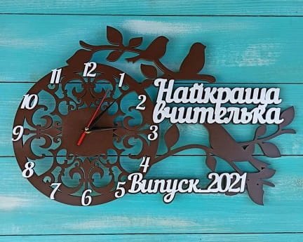 Laser Cut Birds On Branches Wall Clock For Best Teacher