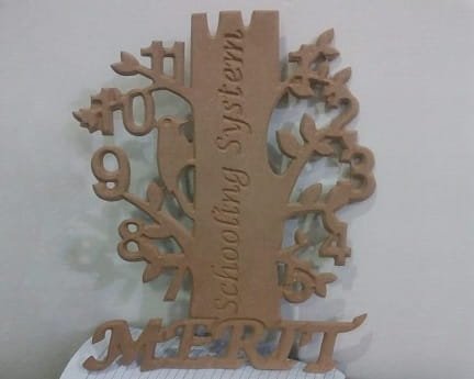 Laser Cut Wooden Tree Wall Clock