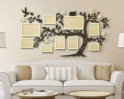 Laser Cut Family Tree Photo Frame