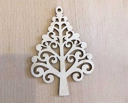 Laser Cut Christmas Tree Hanging Ornaments