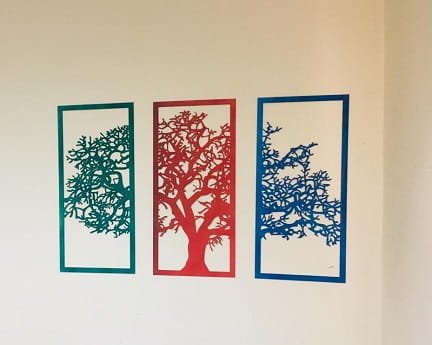 Laser Cut Multi Panel Tree Wall Art