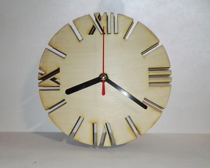 Laser Cut Wooden Roman Clock
