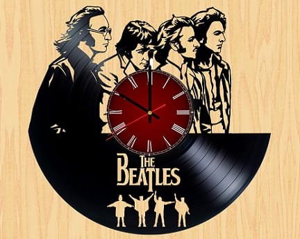 Laser Cut The Beatles Vinyl Record Wall Clock