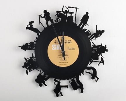 Laser Cut Rock Band Vinyl Record Wall Clock