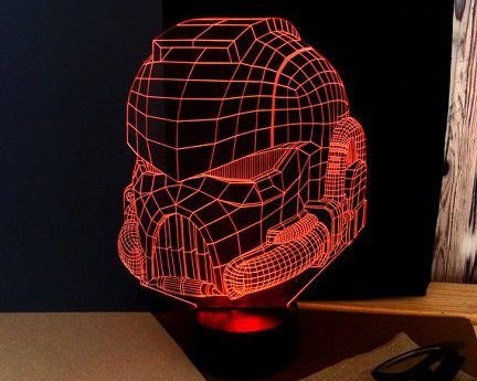 Laser Cut Star Wars Stormtrooper 3D Illusion Lamp
