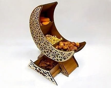 Laser Cut Ramadan Eid Crescent Moon Favor Box