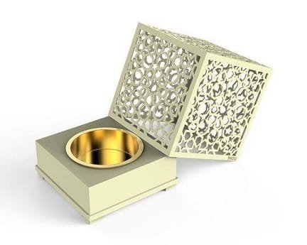 Laser Cut Square Incense Burner