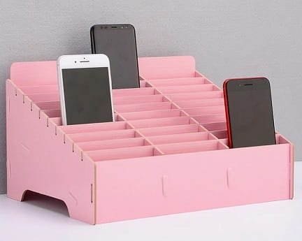 Laser Cut Multi Cell Mobile Phone Film Stand Desktop Display Rack