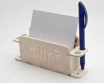 Laser Cut Sticky Note and Pen Holder