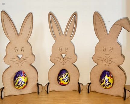 Laser Cut Easter Bunny Chocolate Egg Holder
