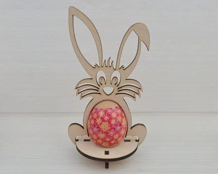 Laser Cut Easter Bunny Egg Holder Stand