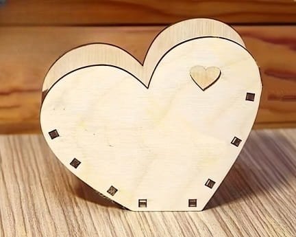 Laser Cut Heart Flower Box For Valentine Day
