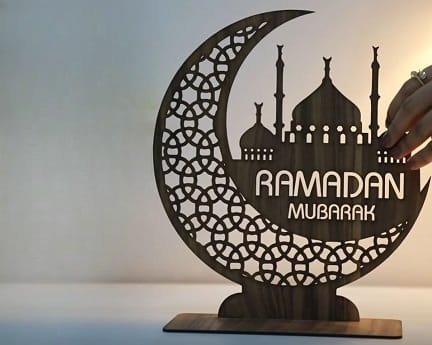 Laser Cut Ramadan Mubarak Table Stand