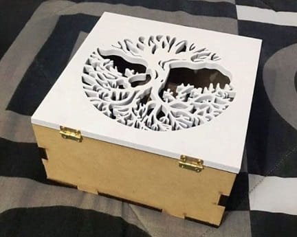 Laser Cut Tree Of Life Trinket Box