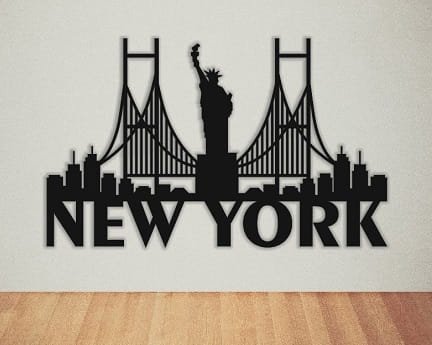 Laser Cut New York Wall Art for Living Room