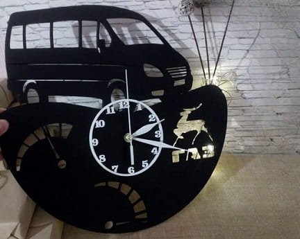 Laser Cut Van Vinyl Wall Clock