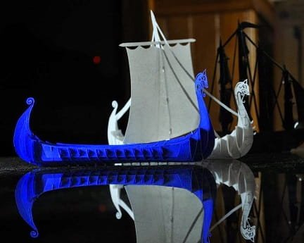 Laser Cut Viking Ship 3D Wood Model