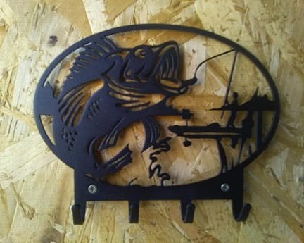 Laser Cut Wall Mounted Fishing Key Holder Key Hooks