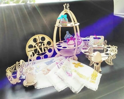 Laser Cut Easter Egg Display Stand Collection