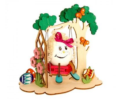 Laser Cut Easter Egg Holder Swing Stand