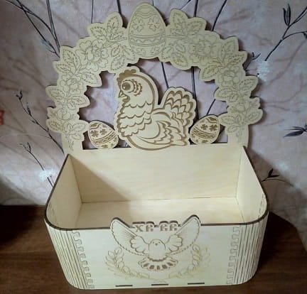 Laser Cut Easter Egg Hunt Basket