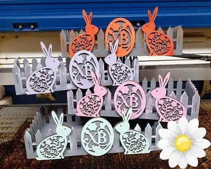 Laser Cut Picket Fence Easter Basket