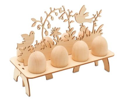 Laser Cut Garden Scene Easter Egg Holder Stand Kit