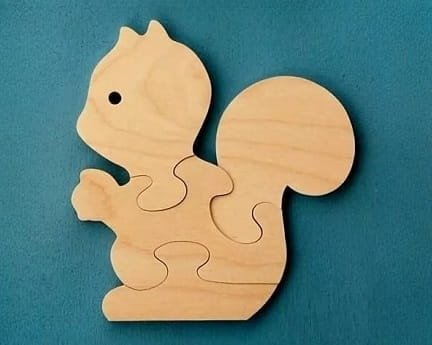 Laser Cut Wooden Bunny Rabbit Jigsaw Puzzle