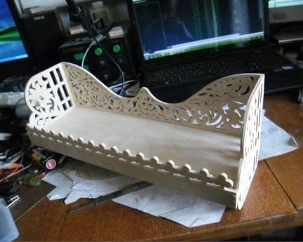 Laser Cut Wooden Decorative Shelf Rack