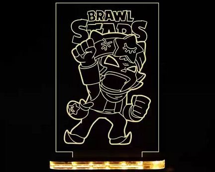 Laser Cut Brawl Stars Character 3D Illusion Night Lamp