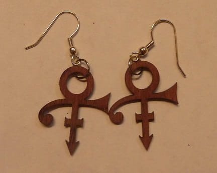 Laser Cut Prince Symbol Earrings