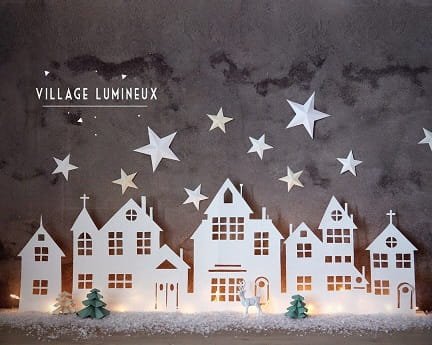 Laser Cut Winter Village Christmas Decorations