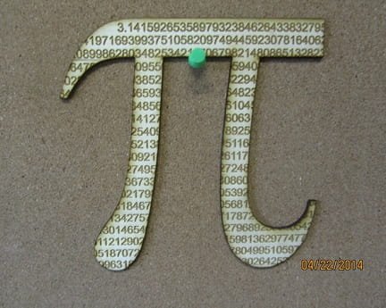 Laser Cut Pi Symbol