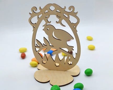 Laser Cut Easter Egg Tabletop Decoration