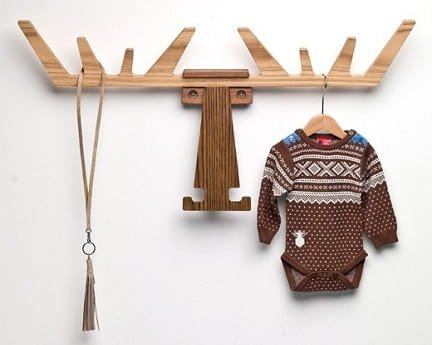 Laser Cut Moose Antler Moose Head Coat Rack