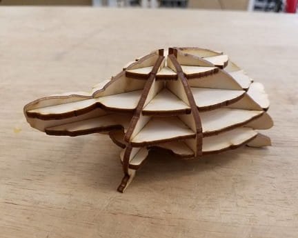Laser Cut Turtle 3D Wooden Puzzle