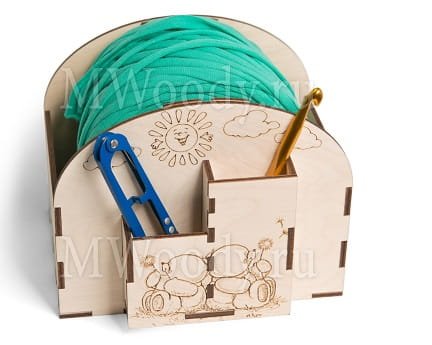 Laser Cut Crochet Bobbin Holder Yarn Organizer