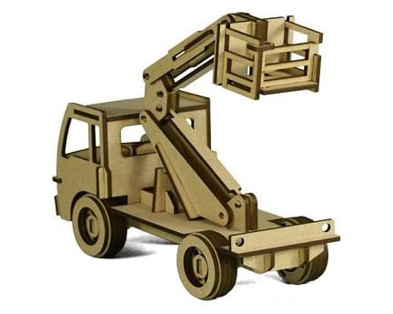 Laser Cut Cherry Picker Truck 3D Wood Puzzle