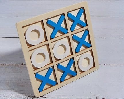 Laser Cut Tic Tac Toe Game Board