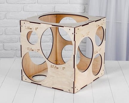 Laser Cut Balloon Sizer Cube Calibrator
