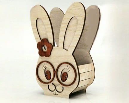 Laser Cut Bunny Easter Basket