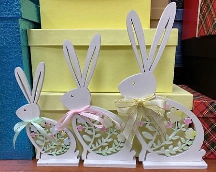 Laser Cut Easter Bunny Tabletop Decor