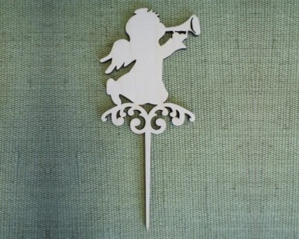 Laser Cut Easter Angel Cake Topper