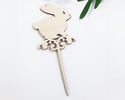 Laser Cut Easter Bunny Cake Topper