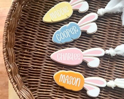 Laser Cut Easter Carrot Gift Tags