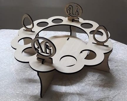 Laser Cut Easter Egg Holder Tabletop Stand